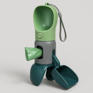 15 Multifunctional Dog Water Bottle Poop Bag Dispenser Waste Shovel Pet Travel Hydration Kit For Outdoor Walking Cleaning Task