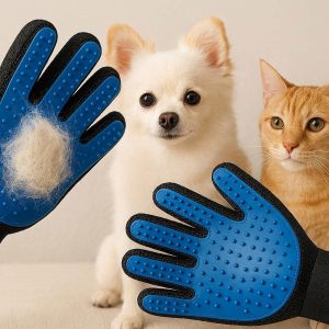 28 Breathable Mesh Pet Deshedding Gloves Gentle Grooming Massage Mitt For Sensitive Small Medium Dogs Cats Hair Removal