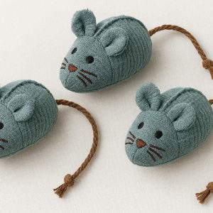 4 Interactive Catnip Plush Cat Toys Soft Crinkle Fabric Mouse Toy Chew Boredom Relief For Indoor Cats Kittens 3 Pack