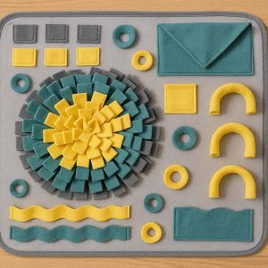 8 Washable Fleece Snuffle Mat Toy For Dogs Interactive Treat Foraging Snuffle Toy For Brain Stimulation Boredom Relief
