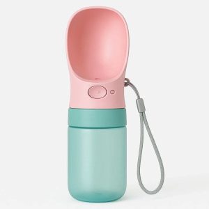 9 Portable Dog Water Bottle Leakproof Pet Travel Water Dispenser With Walking Lanyard For Outdoor Hiking Backpacking Travel Bags